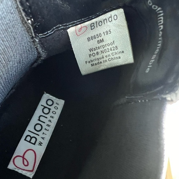 Blondo Noa Waterproof White/Grey Snake Embossed Leather Bootie Size 8 Like New - Picture 13 of 14